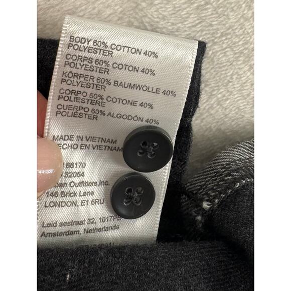 Standard Cloth Mens Black White Flannel Shirt Button Down Large NWT - Picture 4 of 6